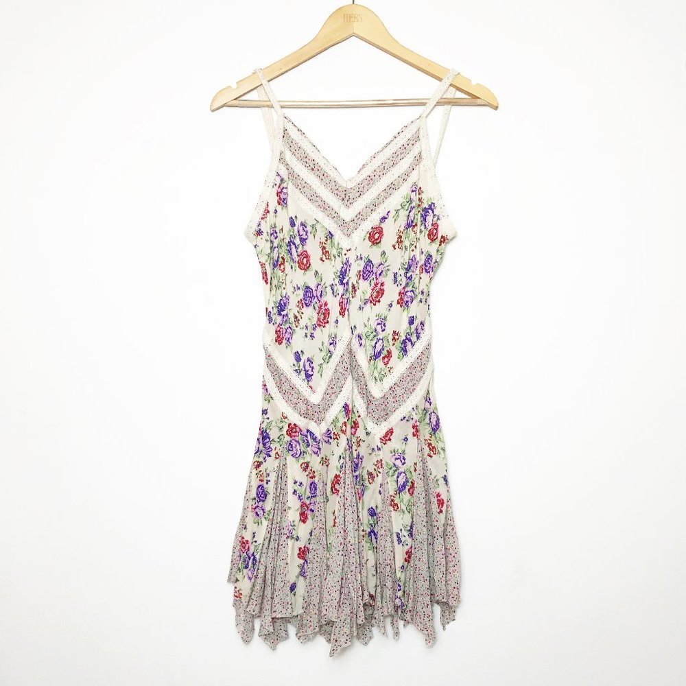 Free People Floral Lace Tank